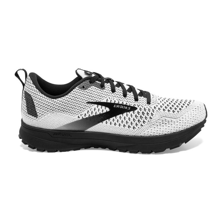 Brooks Revel 4 Road Running Shoes - Women's - White/Black (83460-ZQTA)